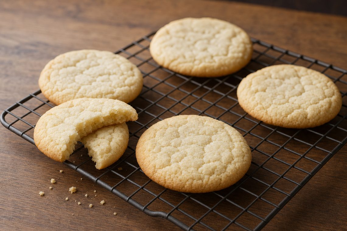 The middle of the classic half of the recipes. Granulated sugar, plain flour, spreads and sets.